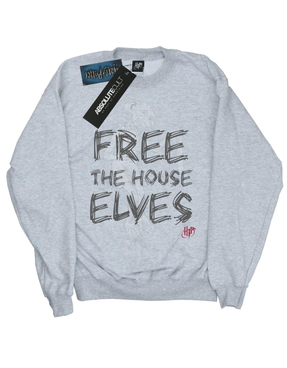 Harry Potter Boys Dobby Free The House Elves Sweatshirt - Sports Grey - 3