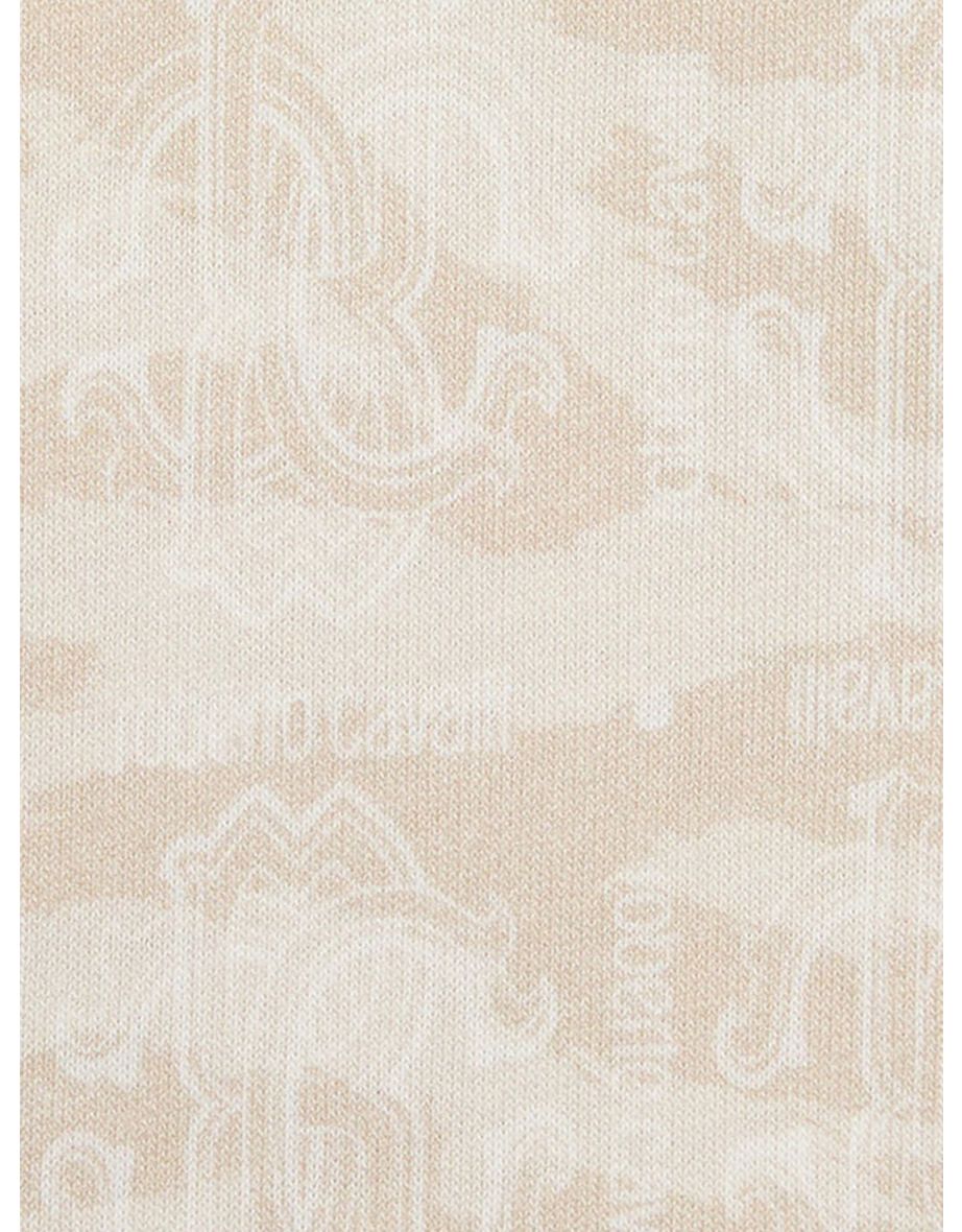 Boys Zebra Print Polo Shirt in Beige - 3