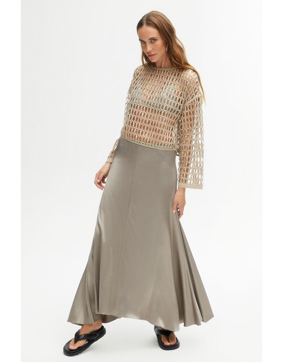 Asymmetrical Long Skirt