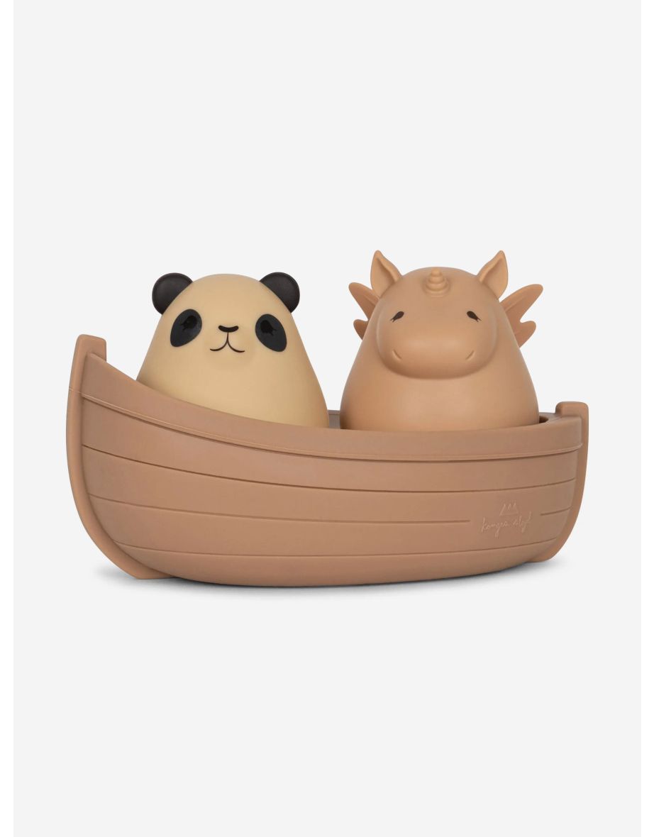 Baby Panda And Unicorn Boat Bath Toys in Multicolour