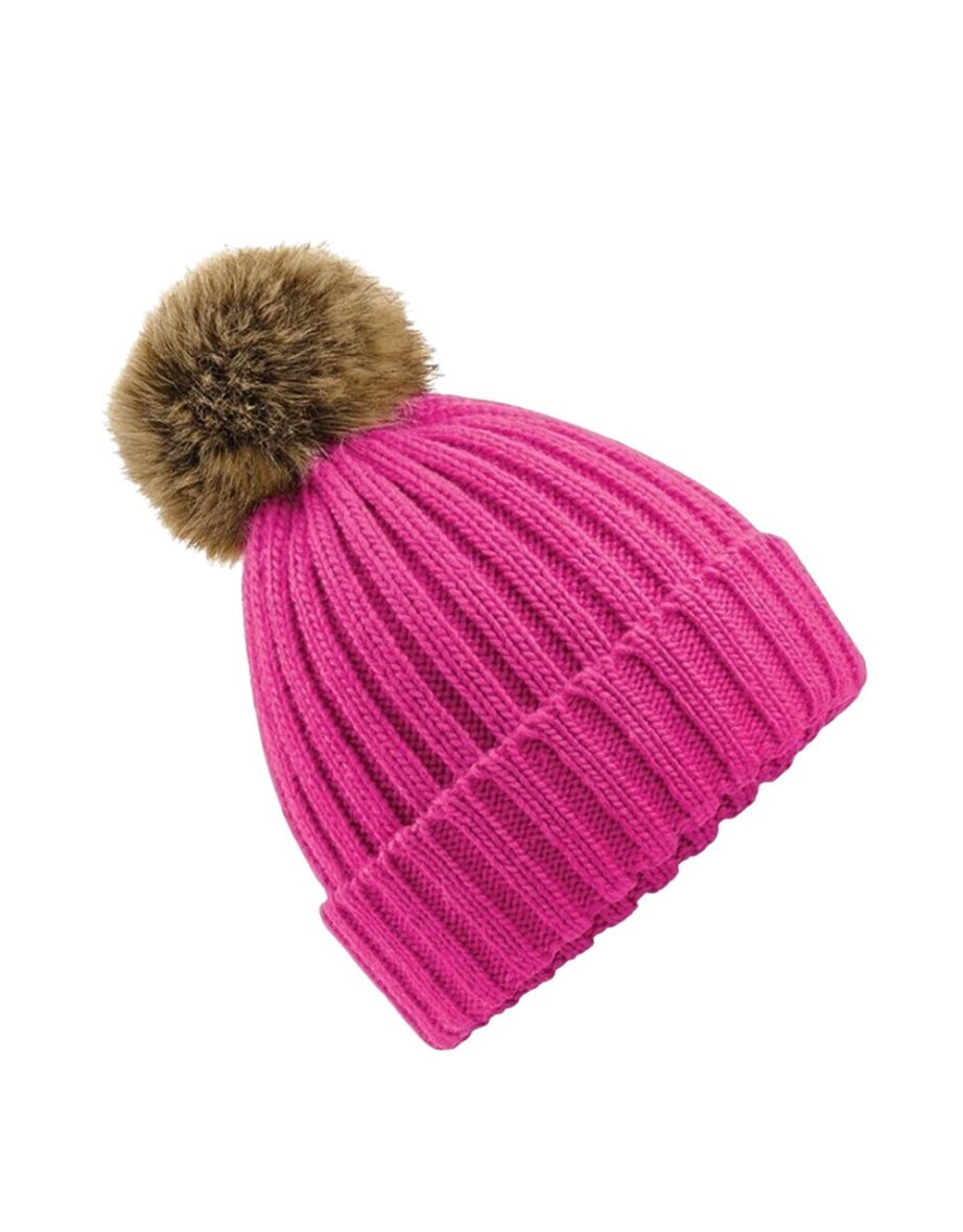 Beechfield Unisex Cuffed Design Winter Hat - Fuchsia