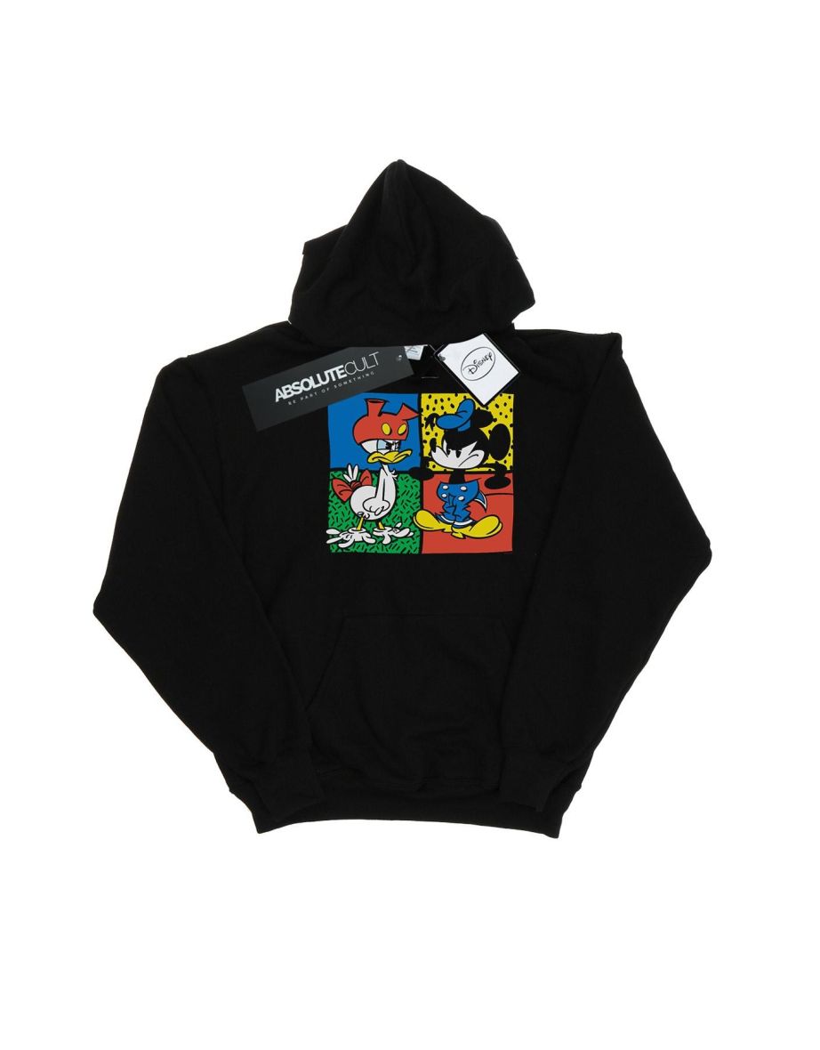 Disney Girls Mickey Mouse Donald Clothes Swap Hoodie - Black