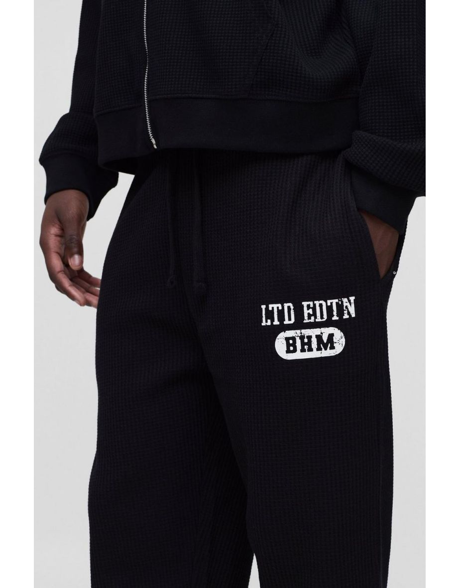 Relaxed Waffle Jogger - black - 2