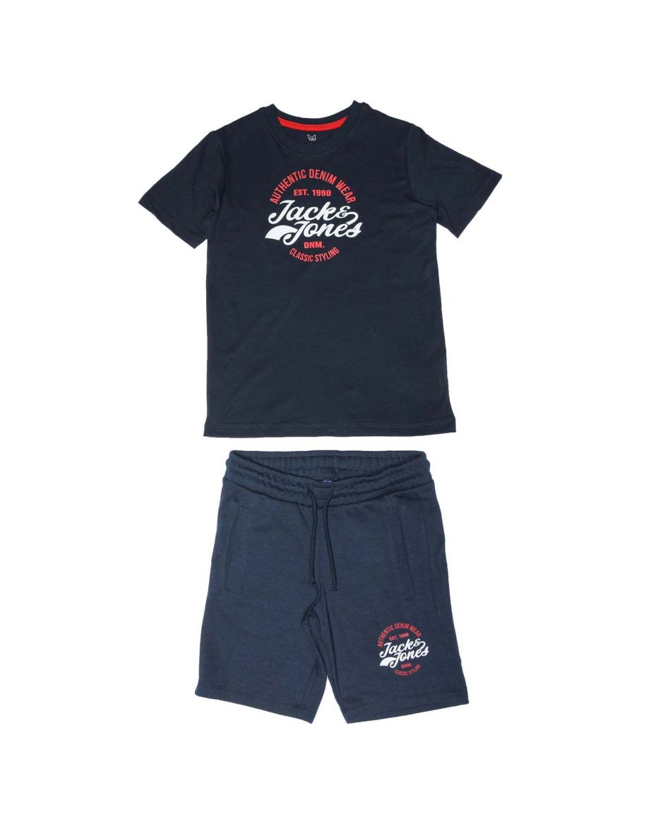 Boy's Jack Jones Junior Brat T-Shirt & Short Set in Blue