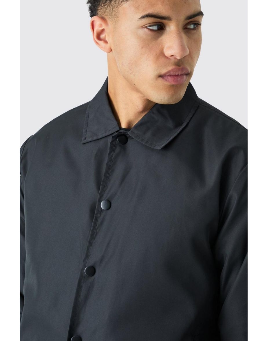 Collared Coach Jacket - black - 2