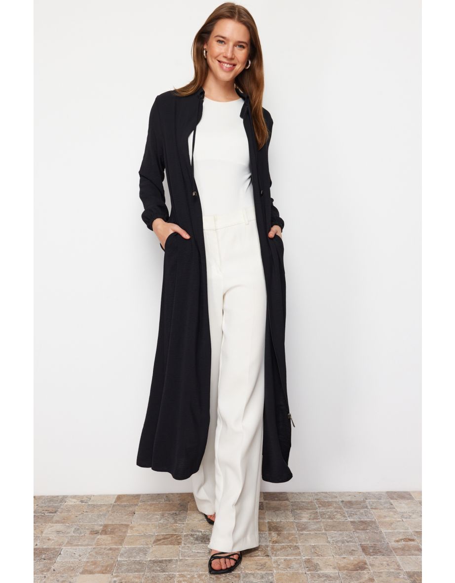 Black Woven Cap & Abaya & Abaya