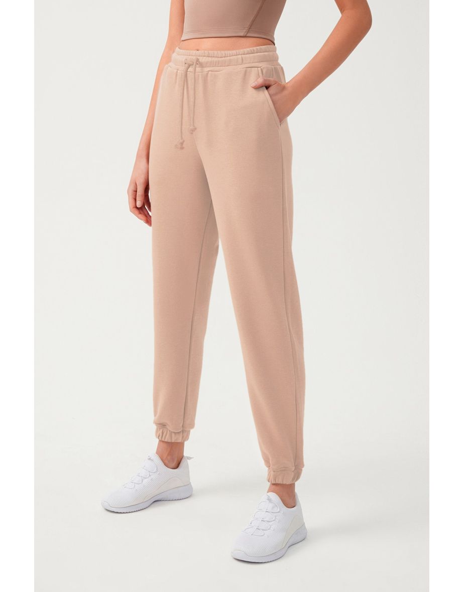 Sweatpants - Beige - Joggers - 4