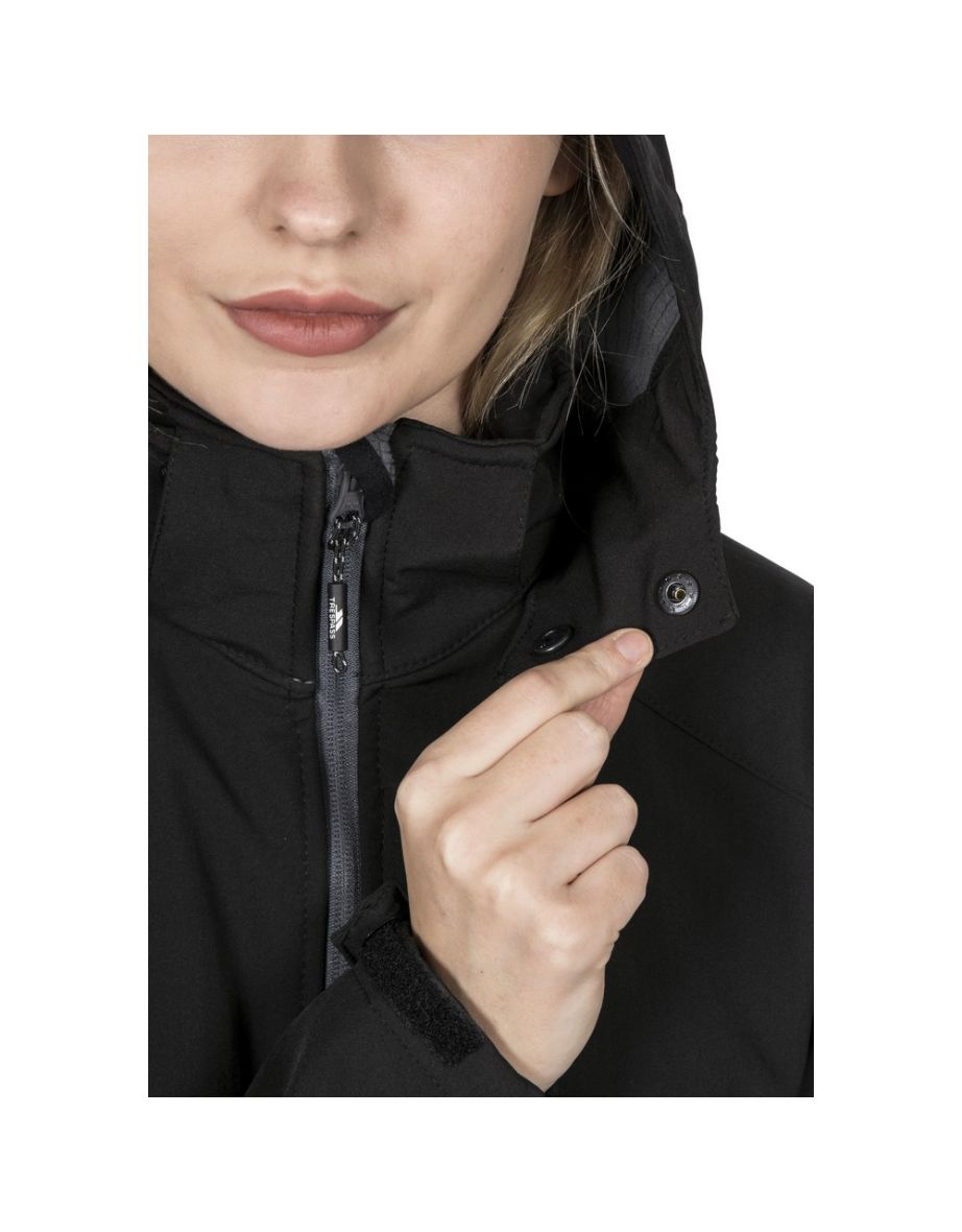 Trespass Womens/Ladies Bela II Waterproof Softshell Jacket - Black - 3