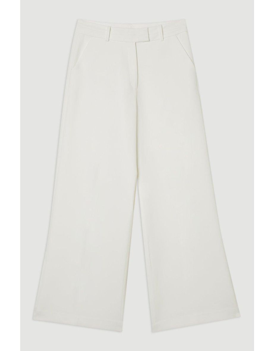 Compact Stretch Tailored Wide Leg Trouser - 3
