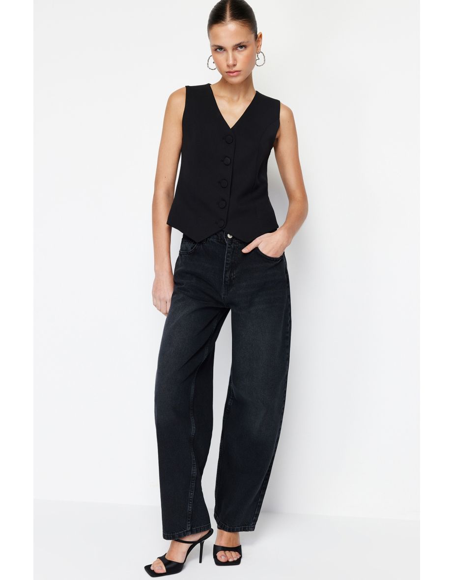 Black Low Waist Skater Jeans