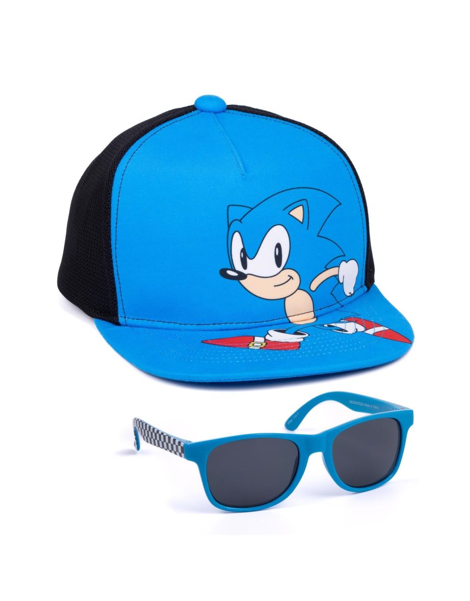 Sonic The Hedgehog Childrens/Kids Sunglasses Baseball Cap Set - Blue/Black