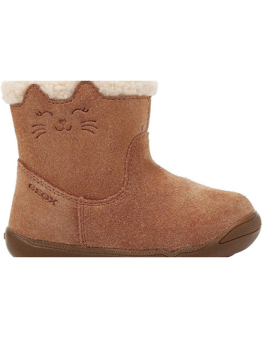 Shop Kids Macchia Calf Boots in Suede with Faux Fur Online in Bahrain VogaCloset