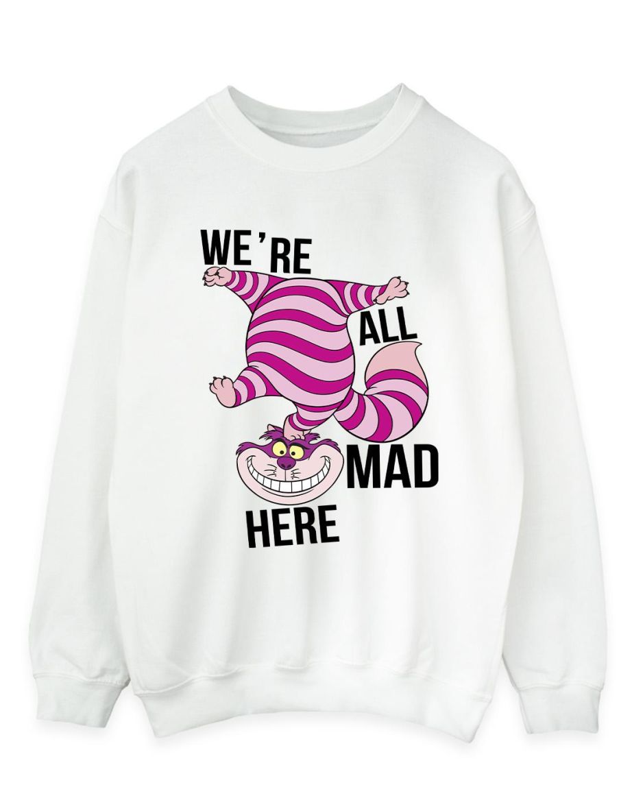 Disney Women's/Ladies Alice In Wonderland All Mad Here Sweatshirt