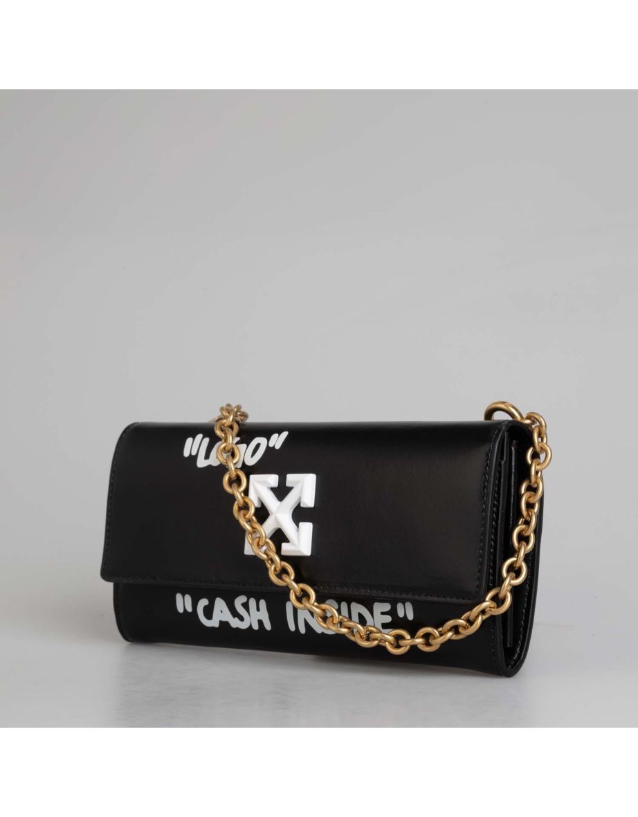 Accessories Off White Jitney Wallet On Chain in Black - 2