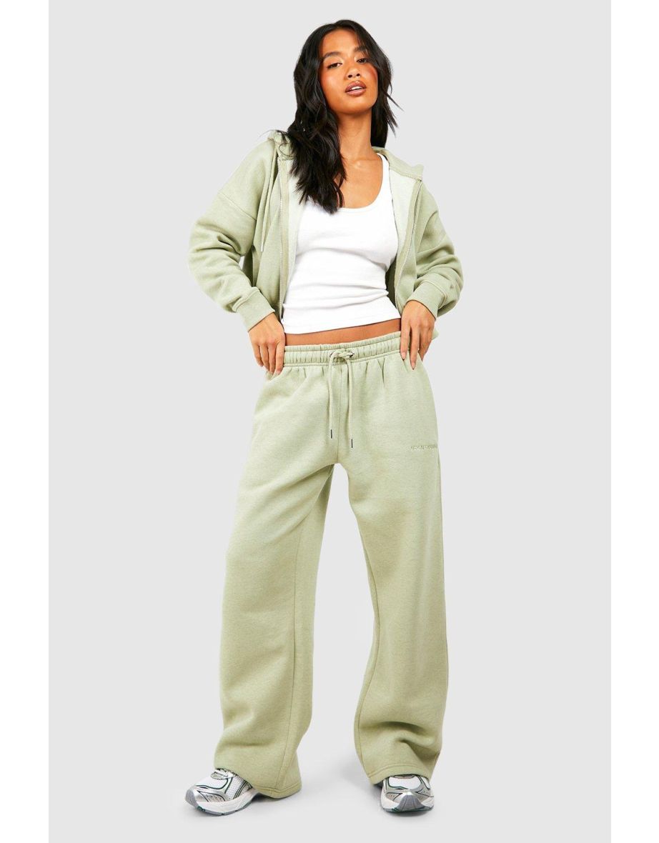 Petite Straight Leg Zip Through Tracksuit - sage