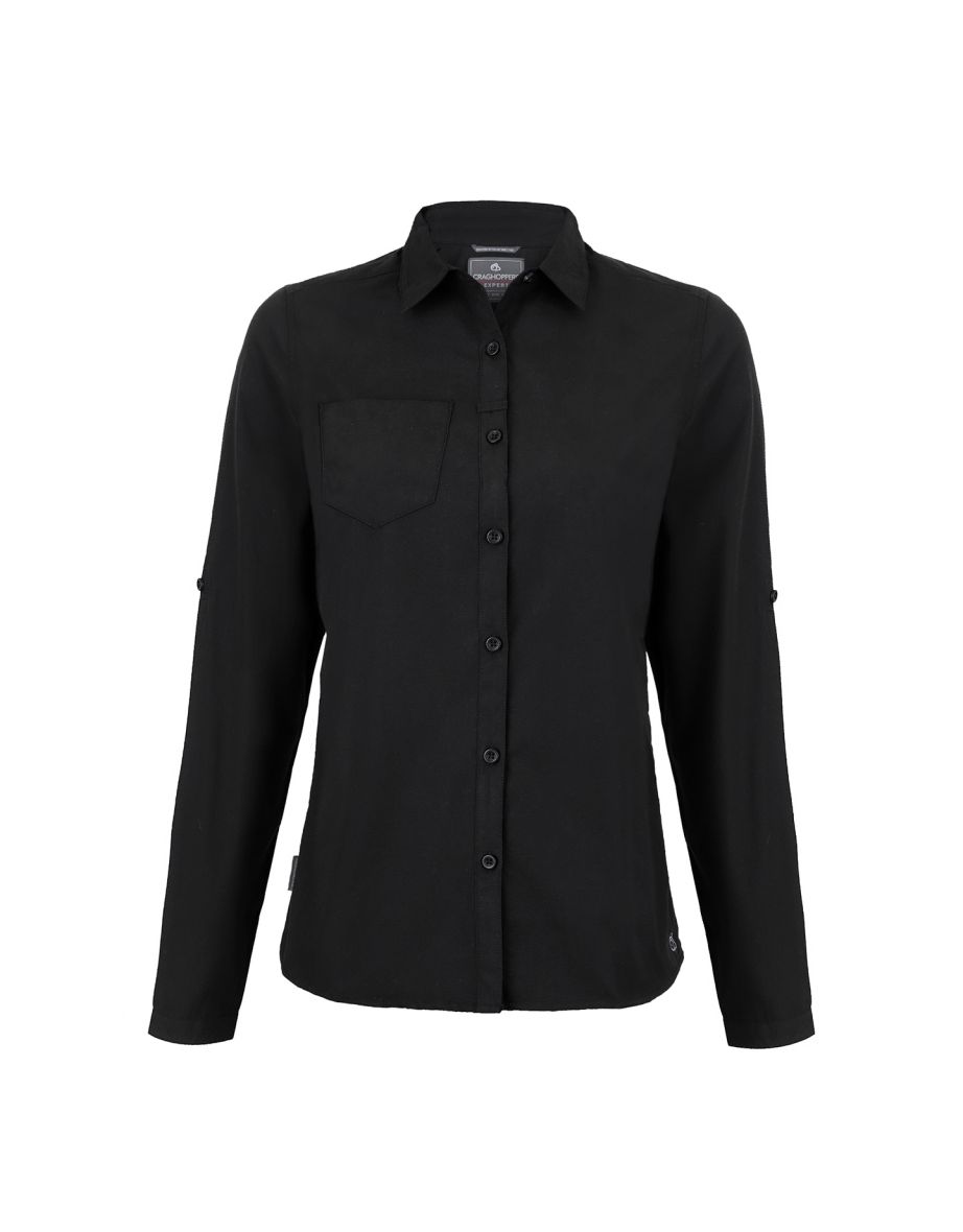 Craghoppers Womens/Ladies Expert Kiwi Long-Sleeved Shirt - Black