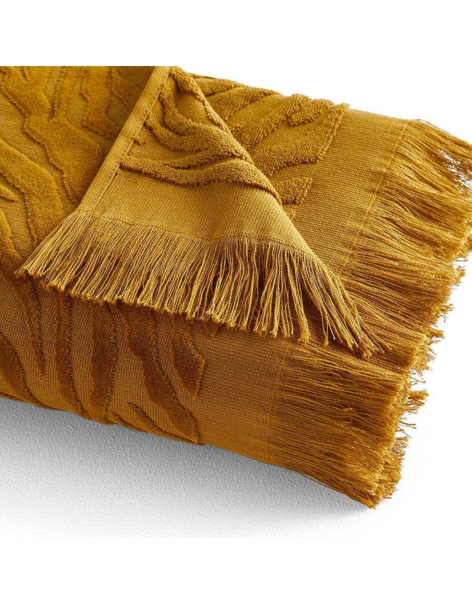 Radja Textured 100% Cotton Velour Bath Towel - 1