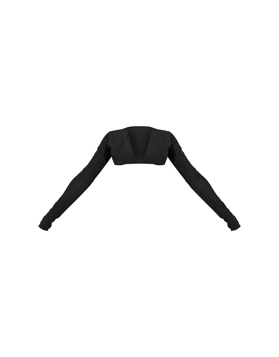 Black Mix & Match Underwired Long Sleeve Bikini Top - 3