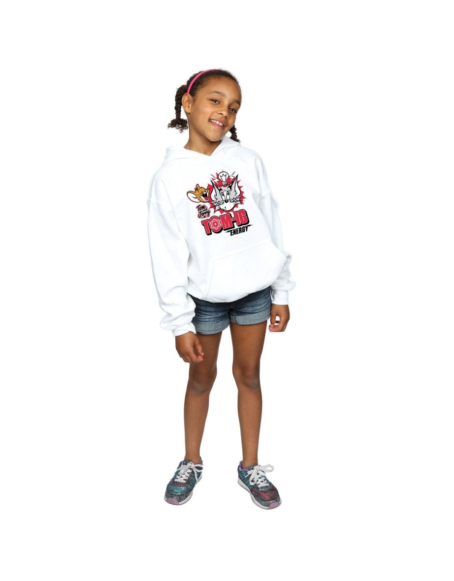 Tom And Jerry Girls Tomic Energy Hoodie - White - 3