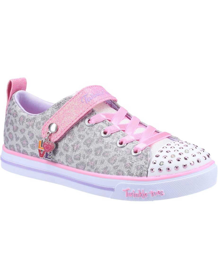 Skechers twinkle discount toes trainers childrens