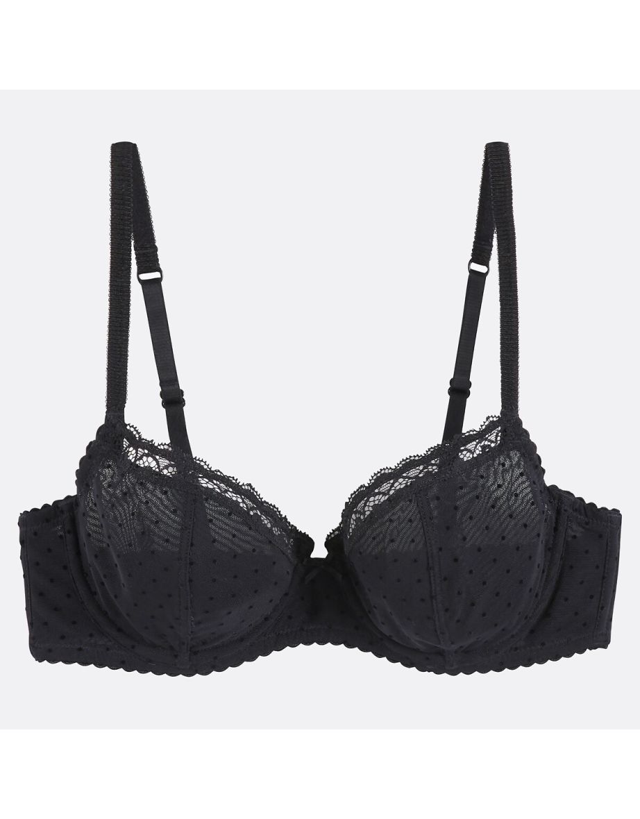 Alix Full Cup Bra in Flocked Tulle - 2