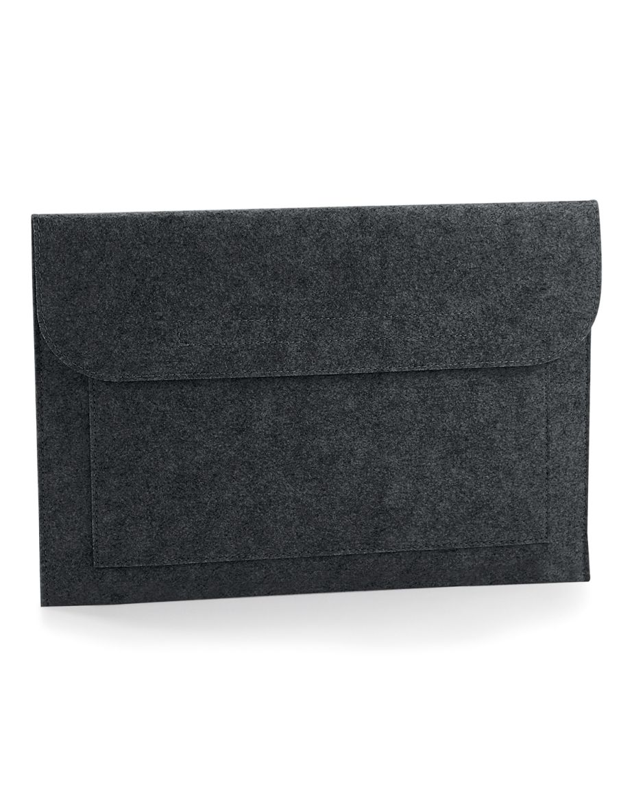 BagBase Felt Laptop/Document Slip/Sleeve - Charcoal Melange