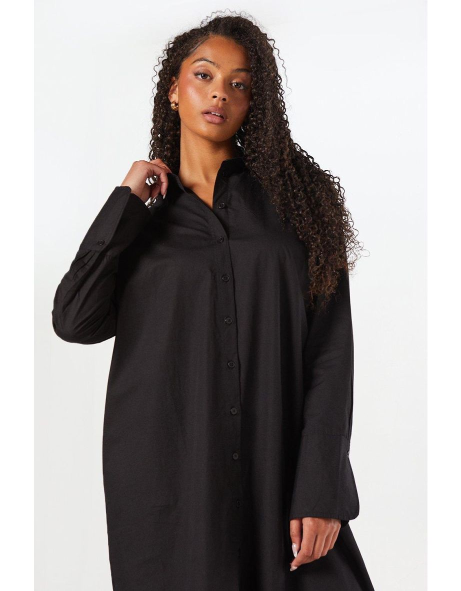 Tall Poplin Oversized Shirt Dress - 3