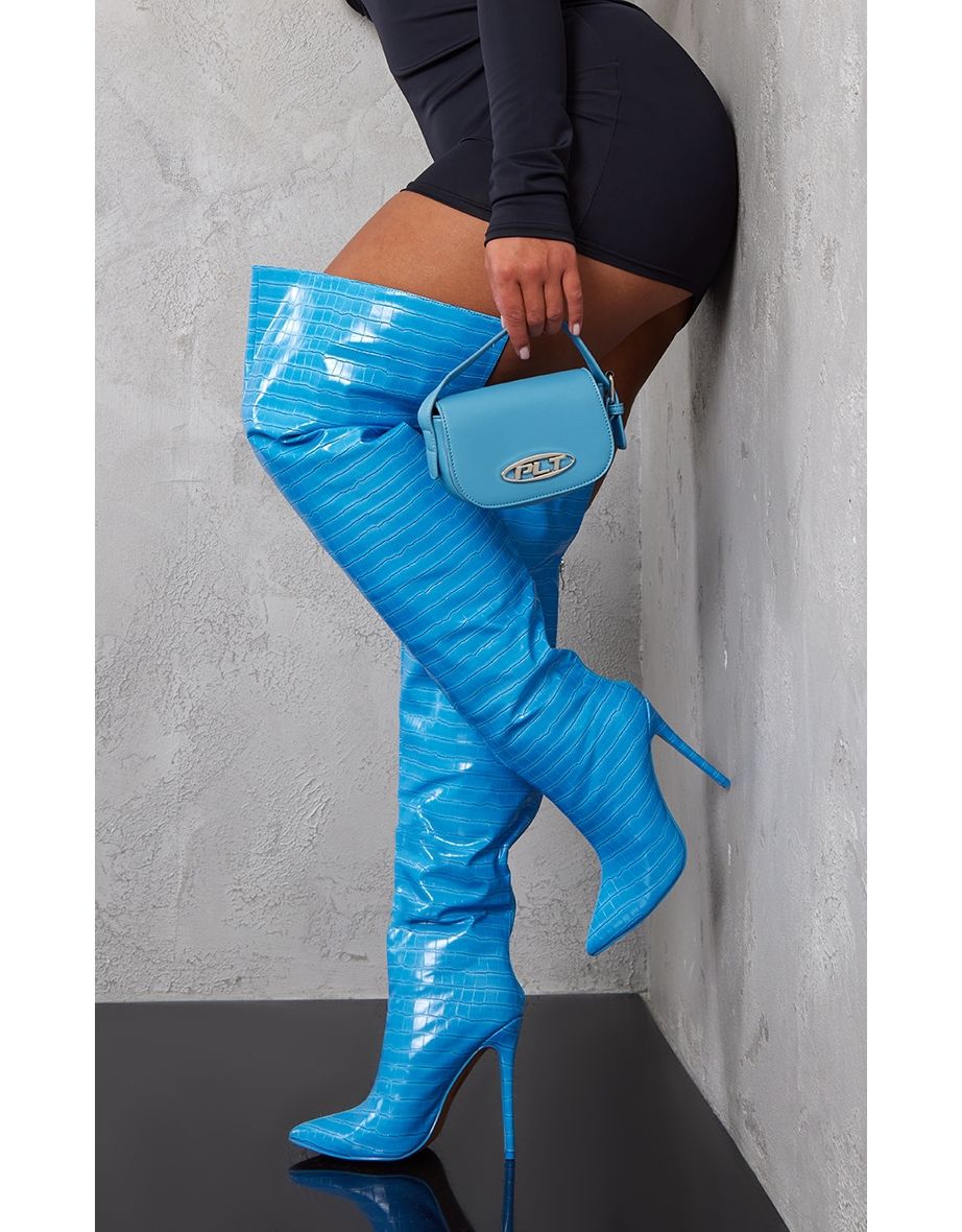 Croc thigh best sale high boots