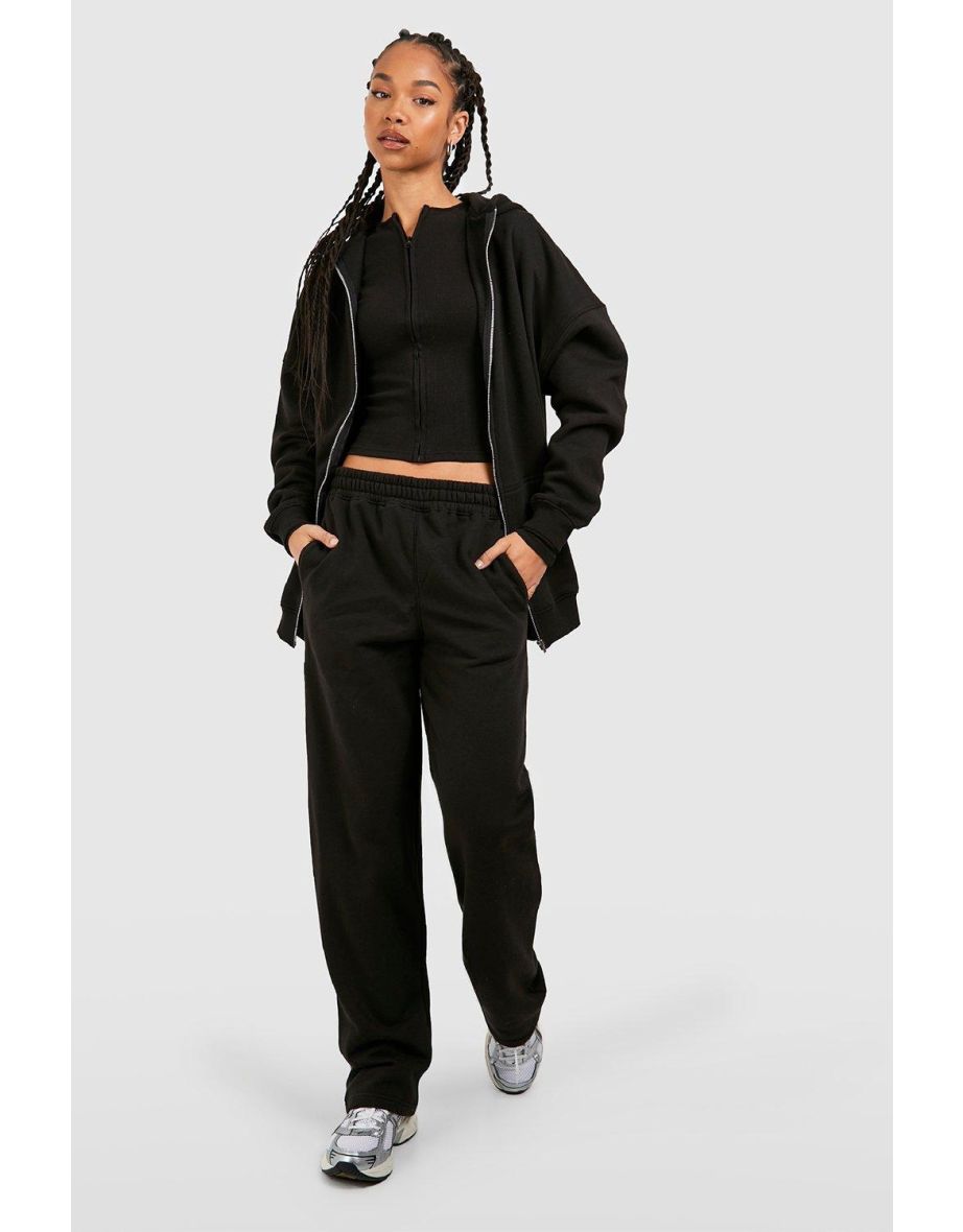 Black hotsell ribbed tracksuit