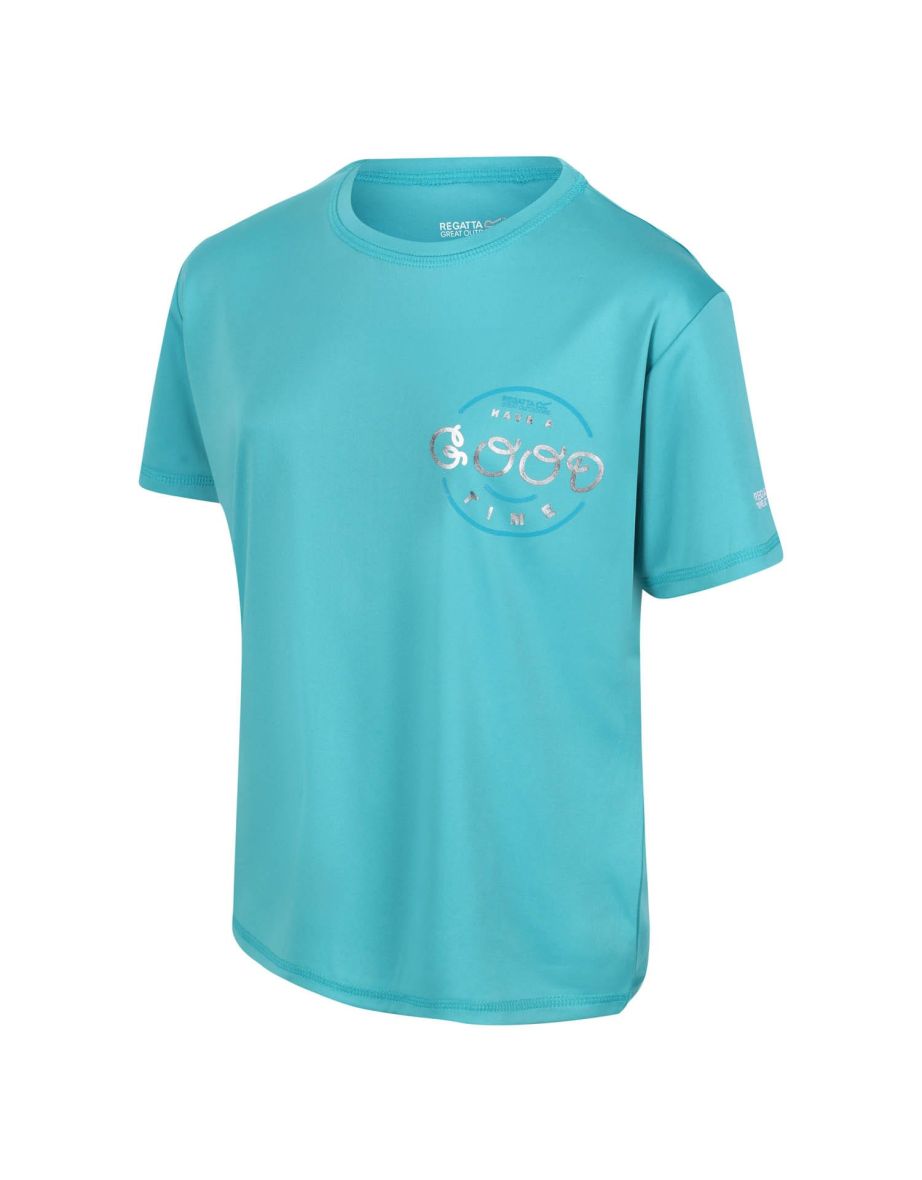 Boy's Regatta Juniors Alvarado VI T-Shirt in Turquoise