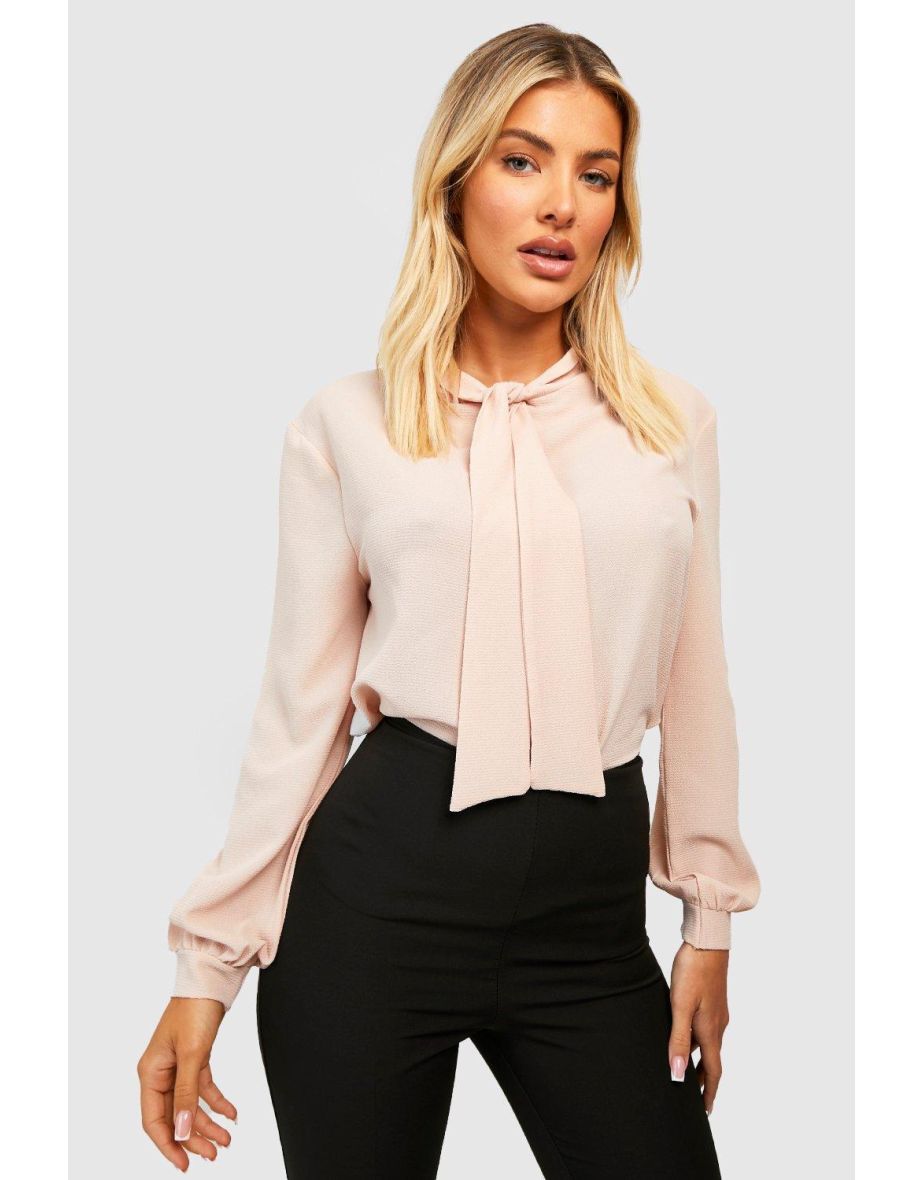 Bow Neck Woven Blouse