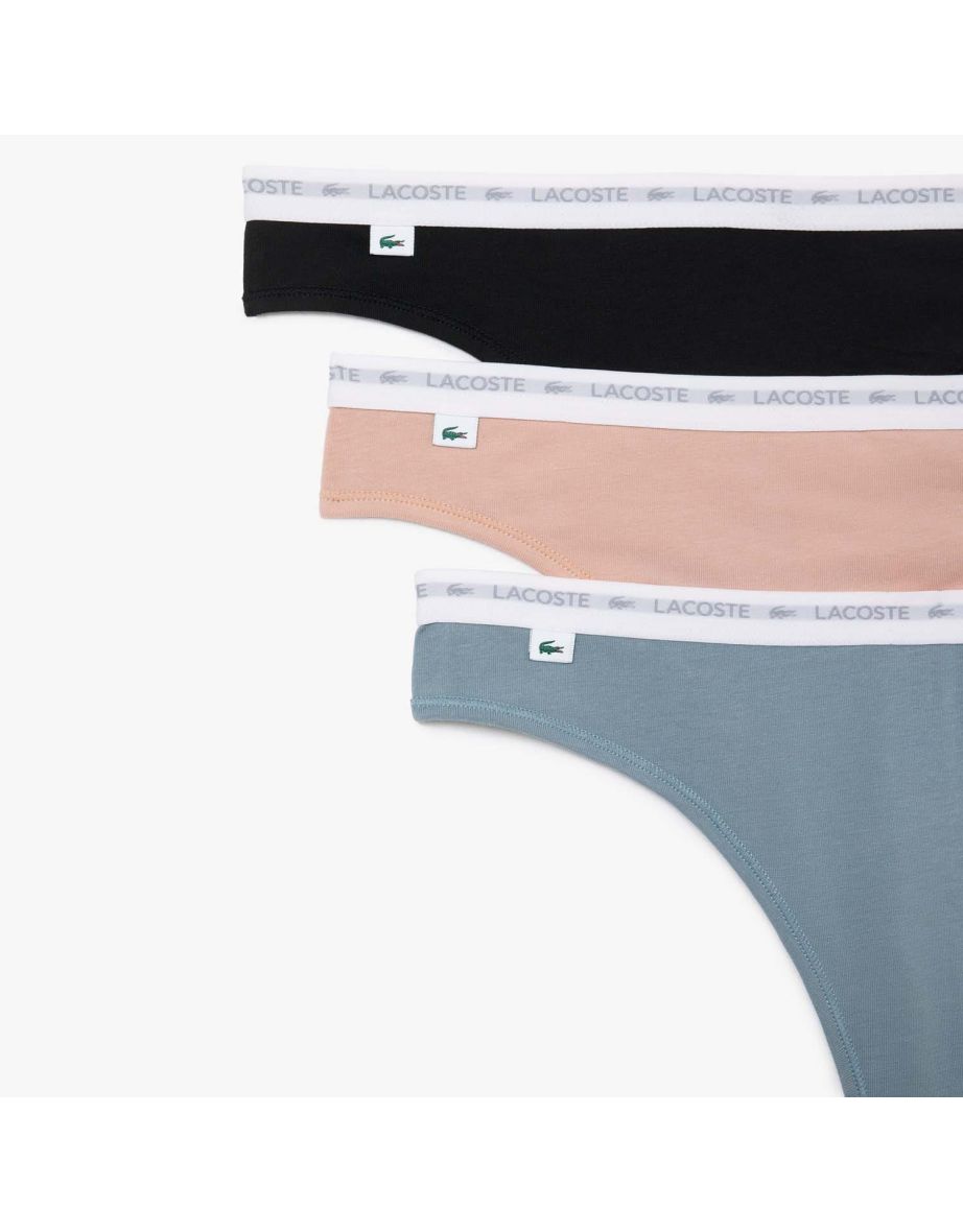 Women's Lacoste 3 Pack Stretch Cotton String Briefs in other - 1