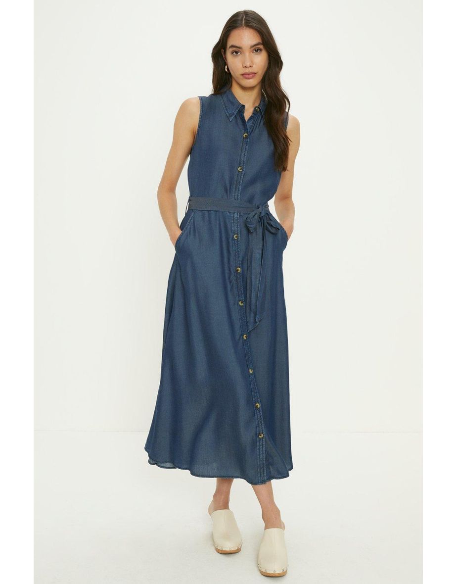 Oasis midi outlet shirt dress