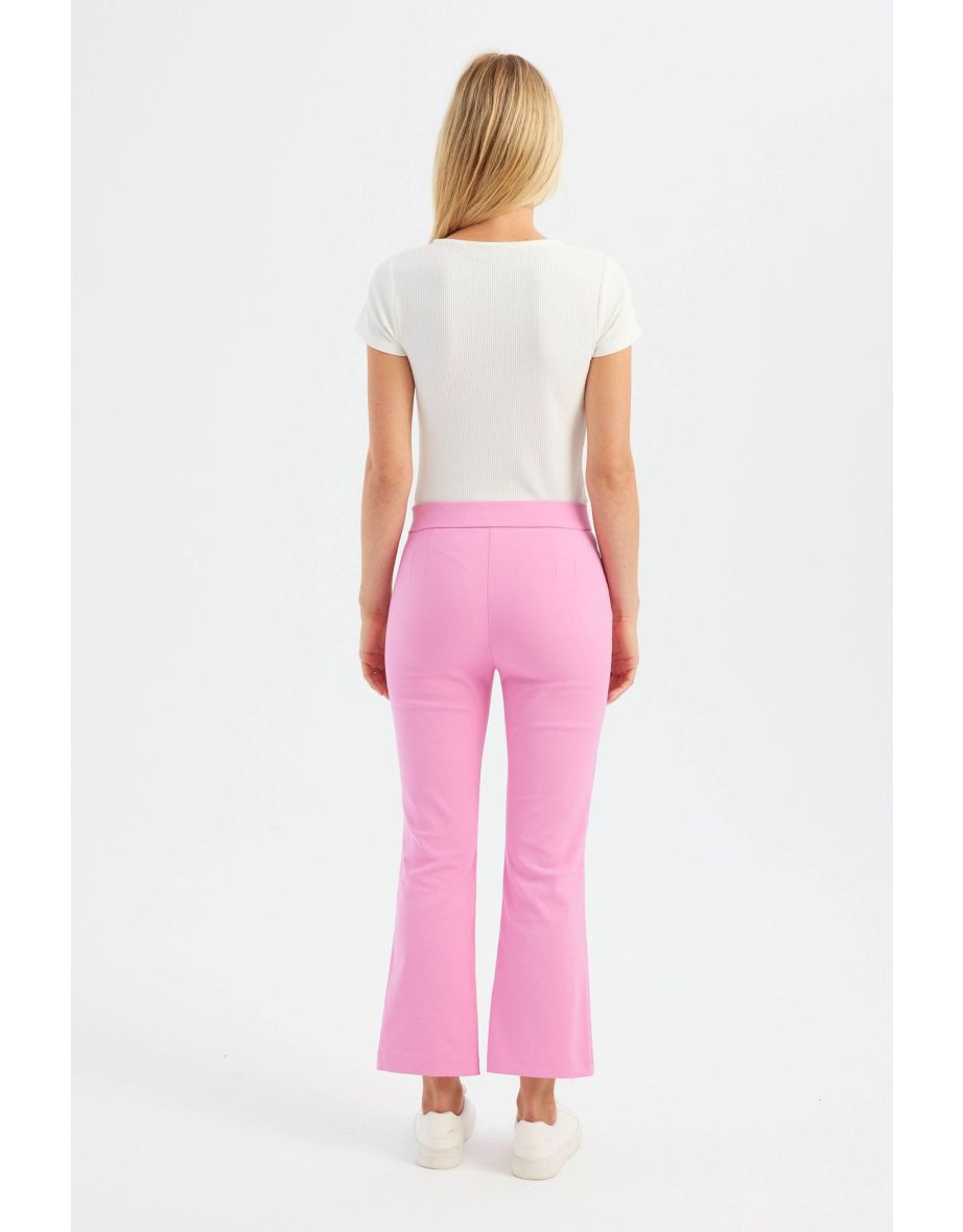 High Waist Cropped Trousers - 4