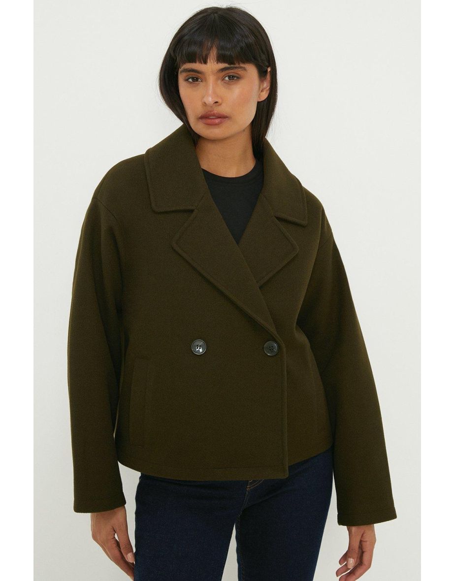 Shop Dorothy Perkins Khaki Short Peacoat Online in Bahrain VogaCloset