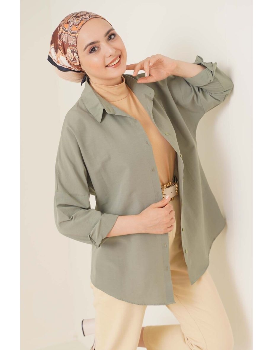 Oversize Basic Shirt - Khaki