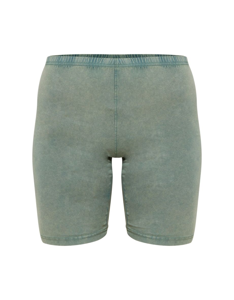Khaki Washed Cycling Shorts - 5