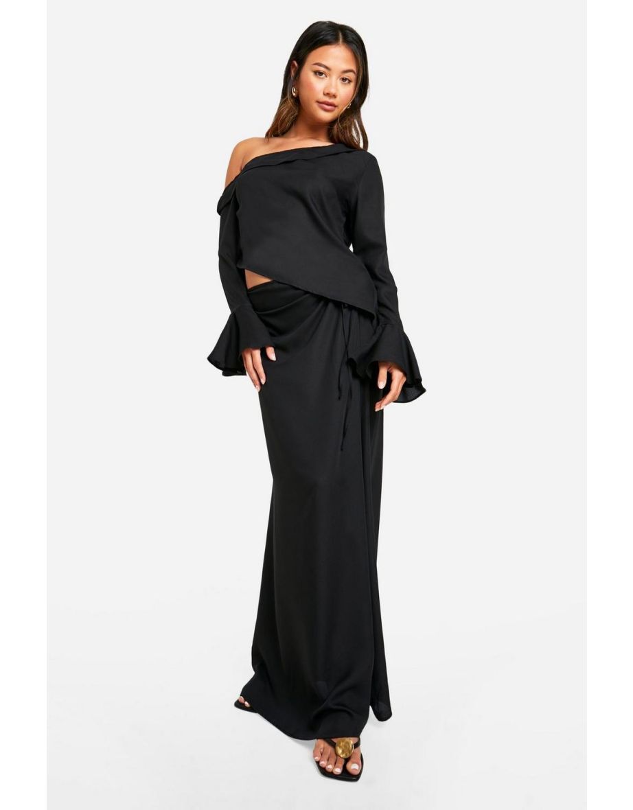 Chiffon Tie Waist Floaty Maxi Skirt