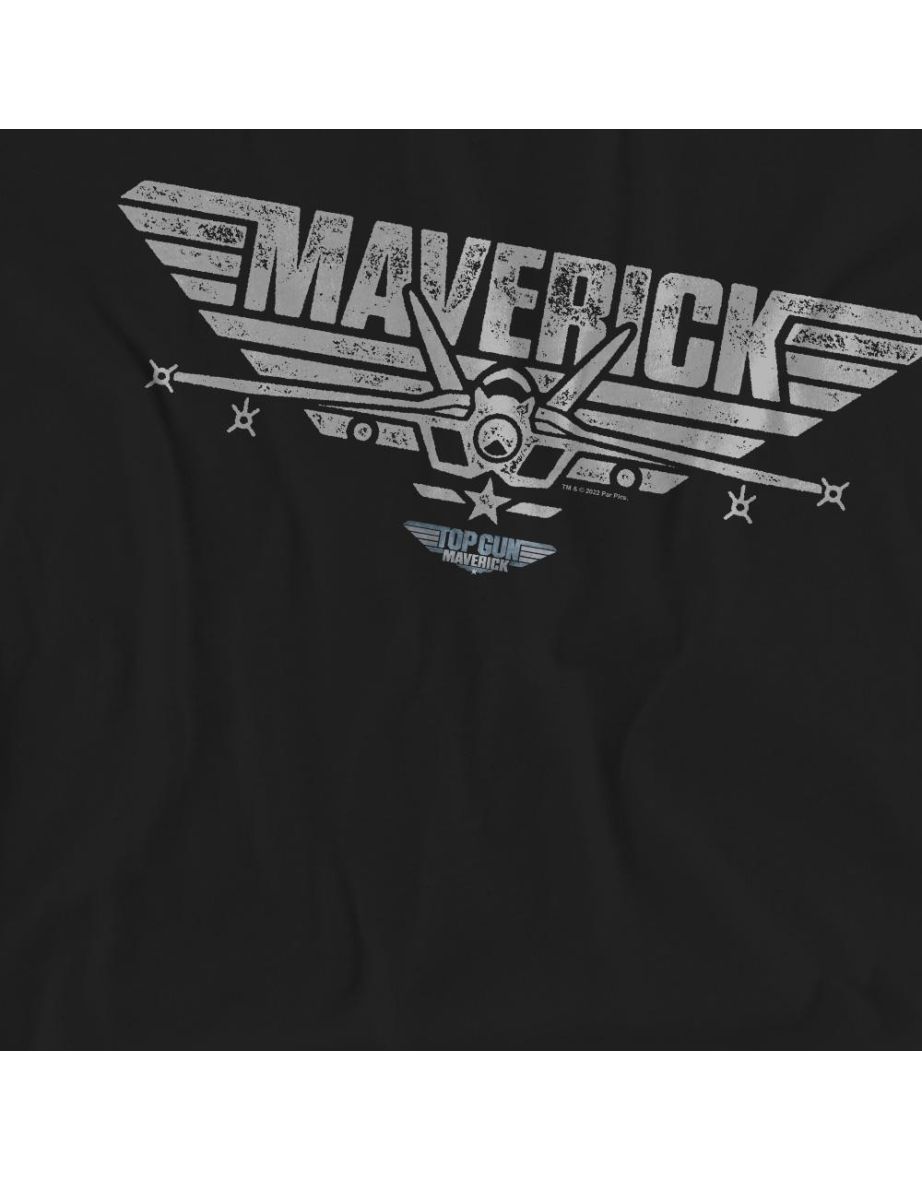 Top Gun: Maverick Unisex Adult Plane Logo T-Shirt - Black - 3
