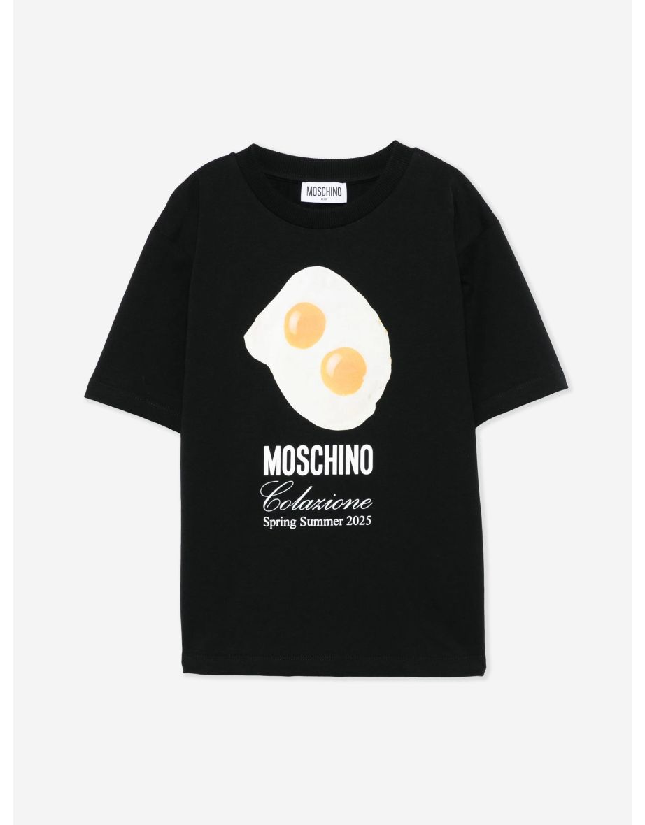 Kids Fried Egg Logo T-Shirt in Black
