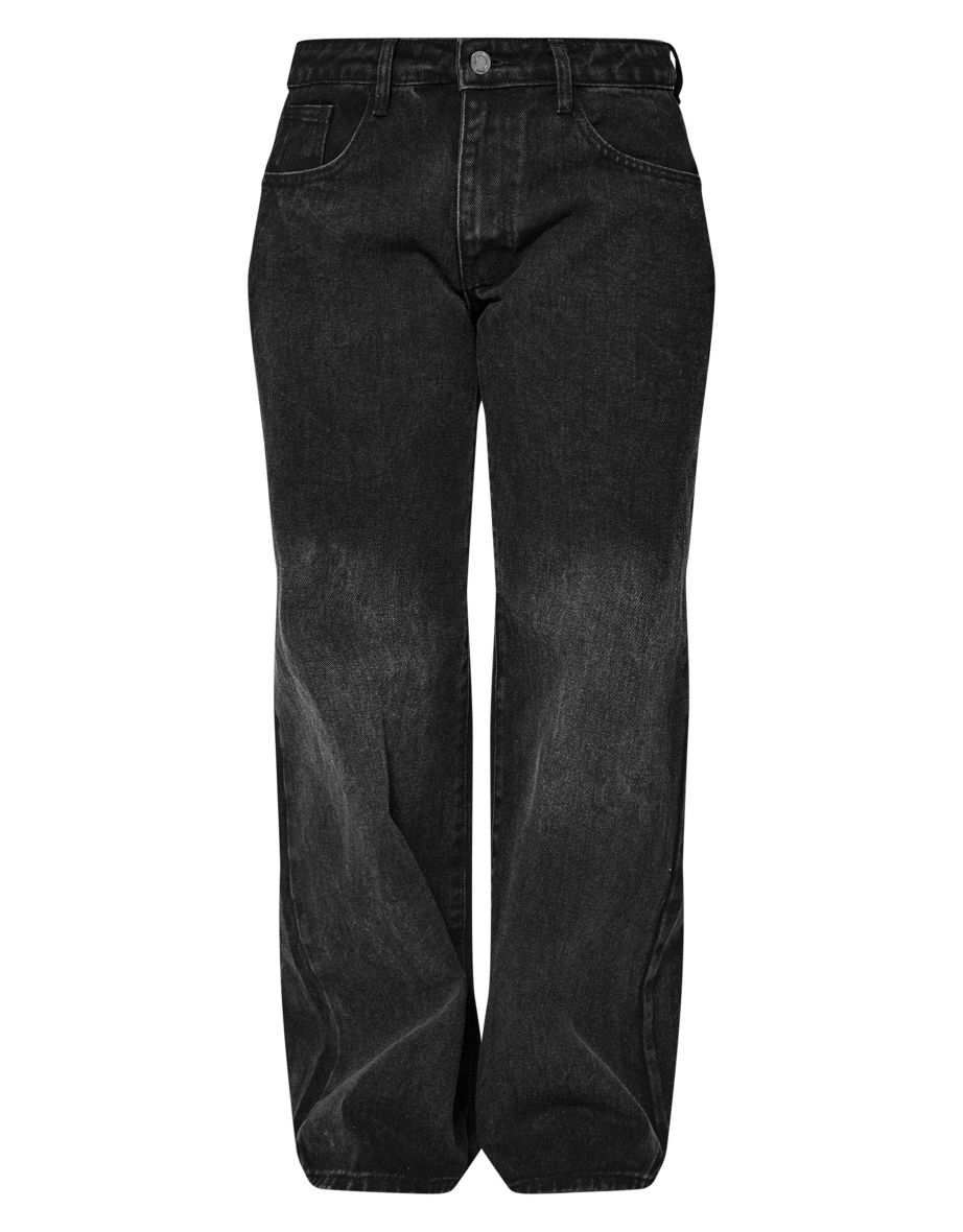Petite Washed Black Low Rise Boyfriend Jeans - 4
