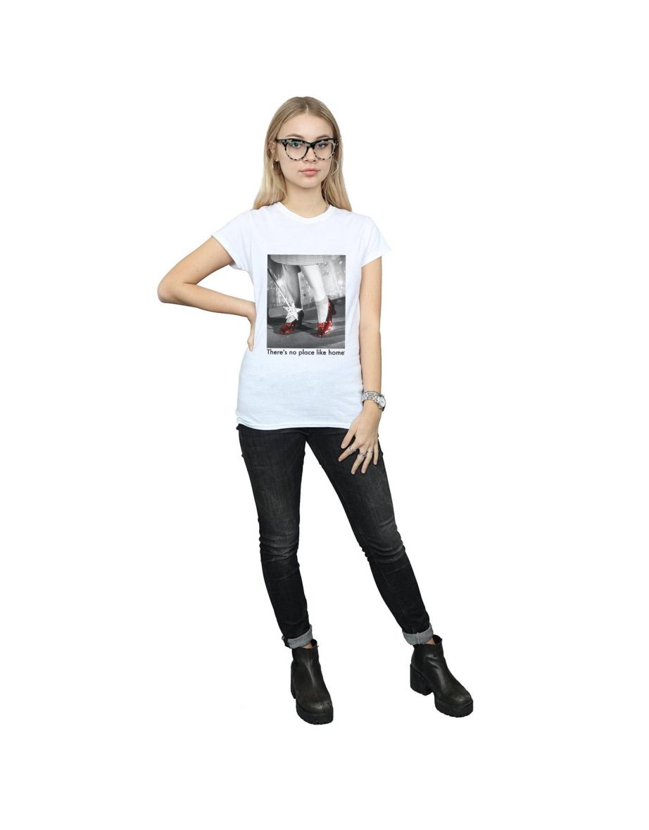 The Wizard Of Oz Womens/Ladies Ruby Slippers Photo Cotton T-Shirt - White - 3