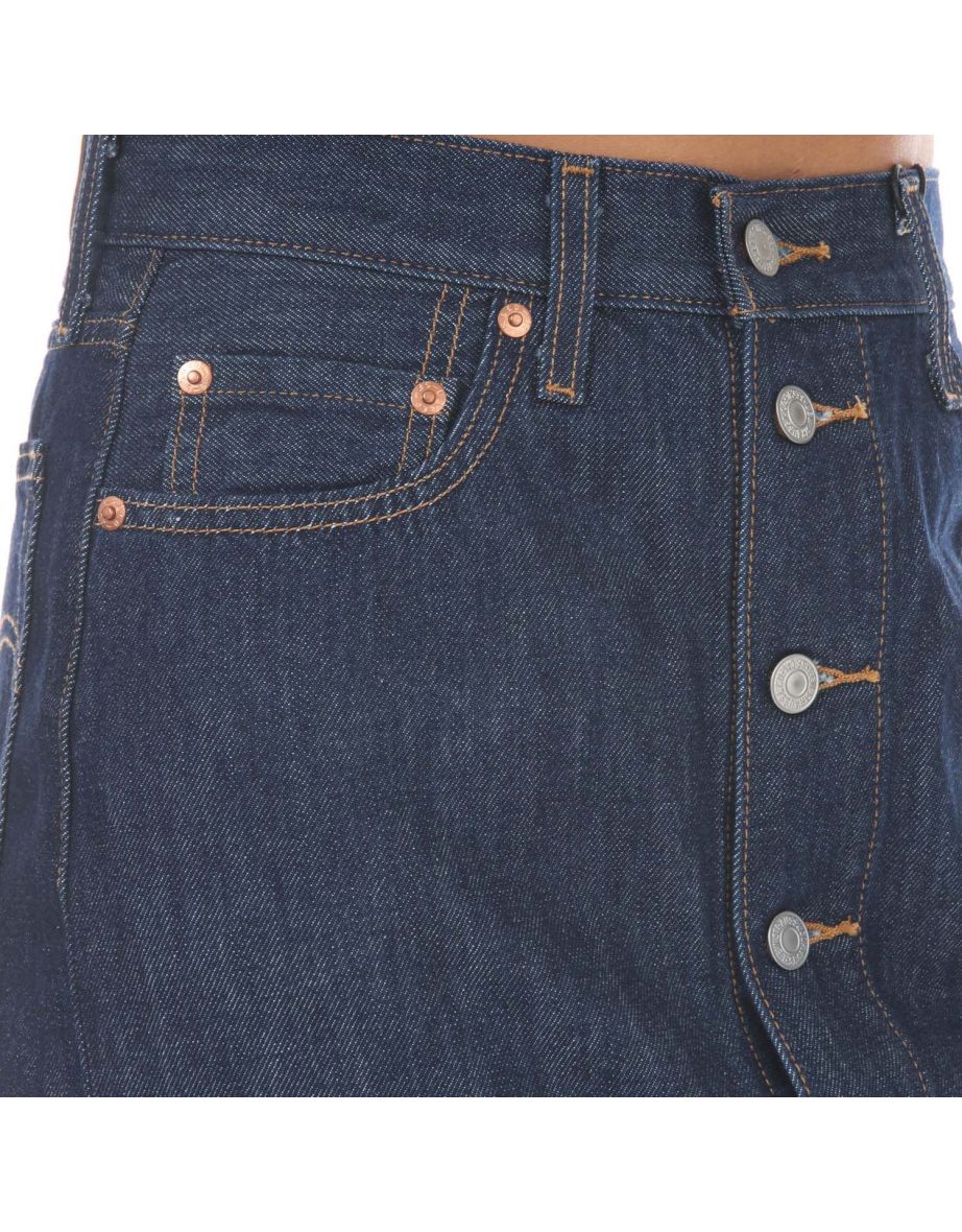 Blue Denim Column Midaxi Skirt - 5