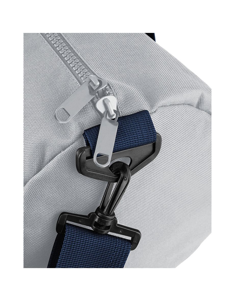 Bagbase Plain Varsity Barrel / Duffle Bag (20 Litres) - Light Grey/French Navy - 2