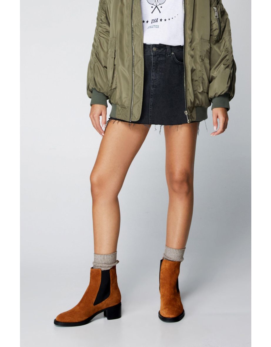 Suede Heeled Chelsea Boots