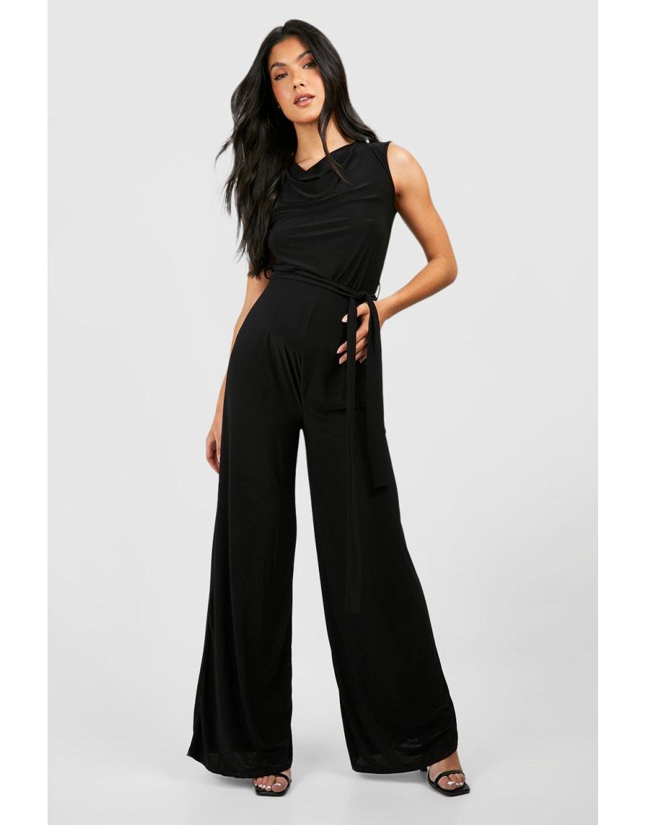 Maternity Black Slinky Jumpsuit