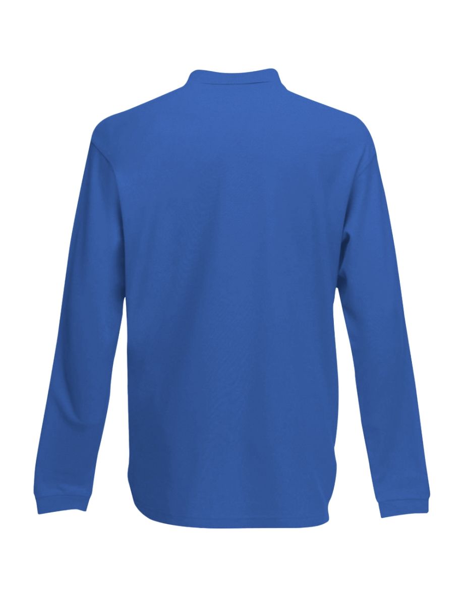 Fruit Of The Loom Childrens Long Sleeve 65/35 Pique Polo / Childrens Polo Shirts - Royal - 1