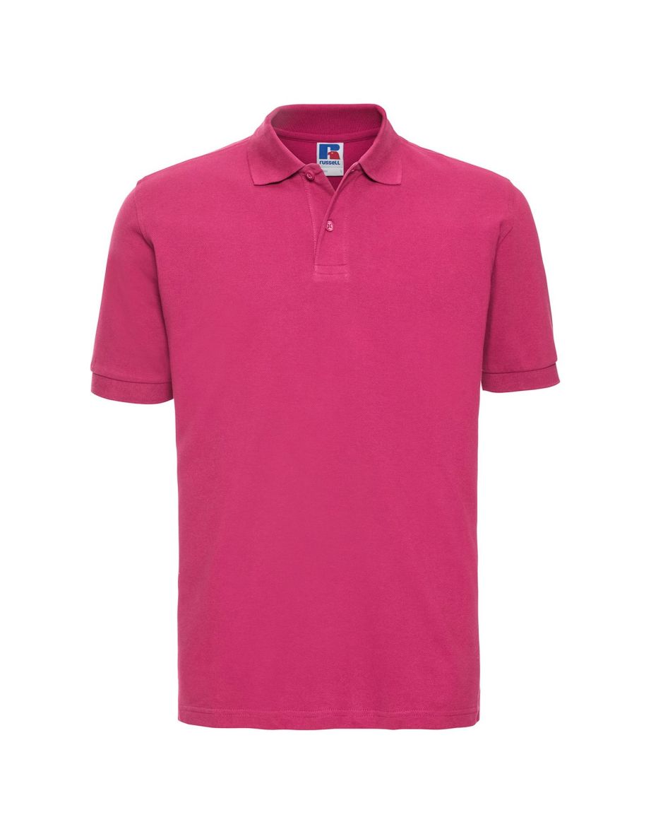 Russell Mens Classic Cotton Pique Polo Shirt - Fuchsia