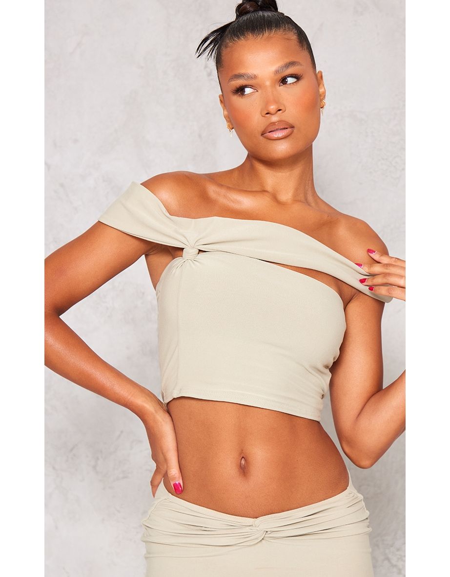 Sage Knot Detail Bandeau Crop Top
