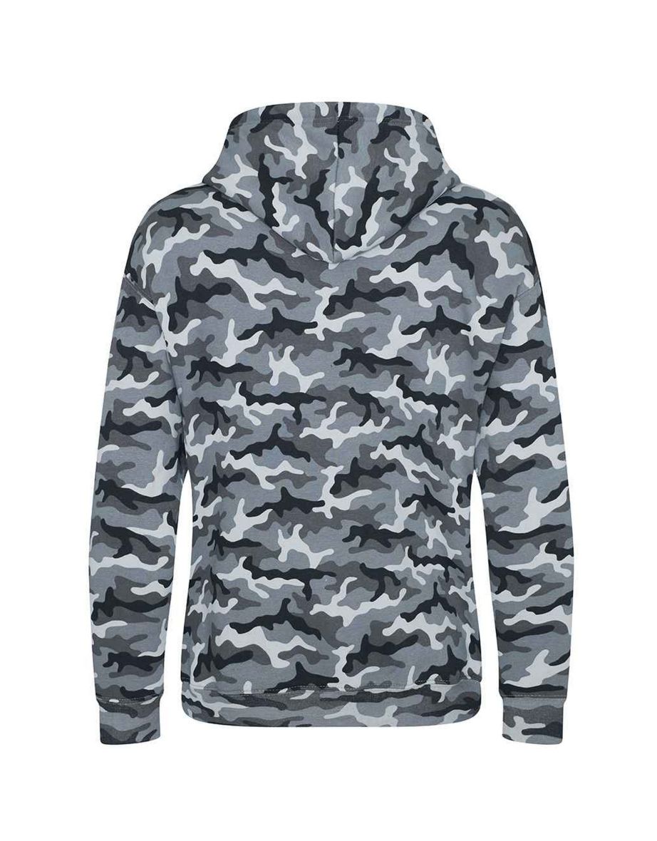 Awdis Mens Camouflage Hoodie - Grey Camo - 1